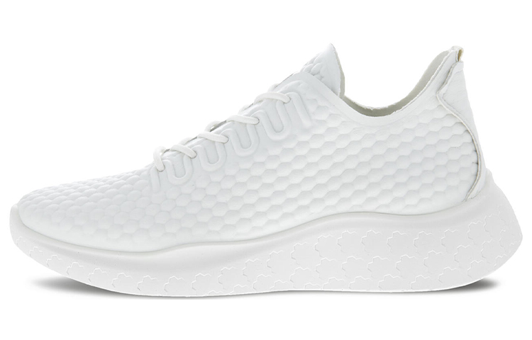 Ecco Therap Wear-Resistant Low-Top Running Shoes Women's White Grained Comfortable