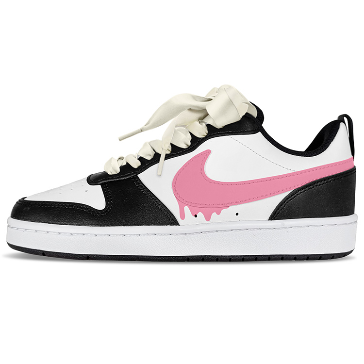 Nike Court Borough Low 2 Anti-Slip Wear-Resistant Low-Top Skateboard Shoes GS Pink