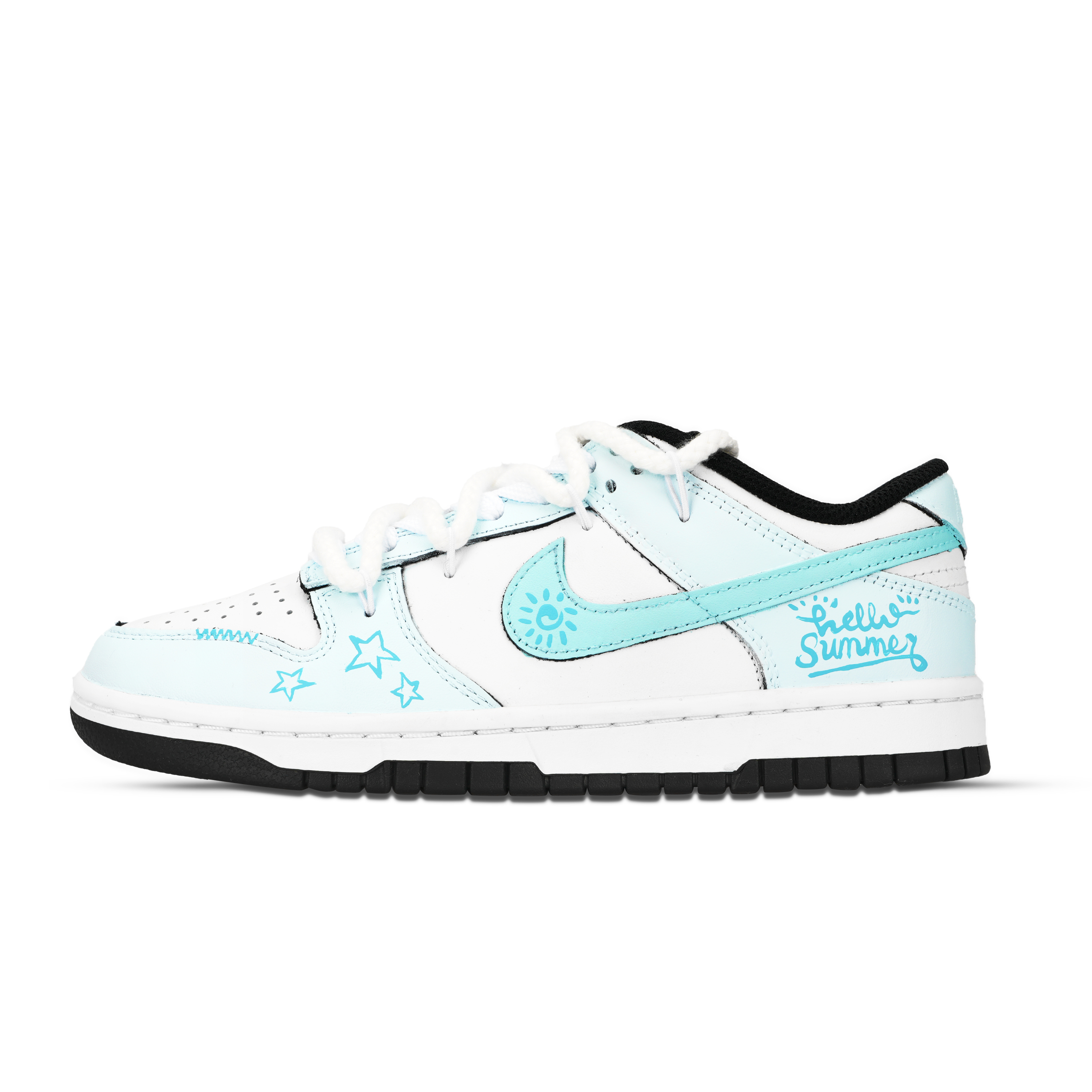 Nike Dunk Starlight Abrasion Resistant Low top Skateboard Shoes Unisex Blue White