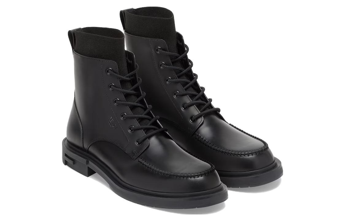FENDI Frame Short Mid Calf Martin Boot Men's Black купить в интернет-магазине Yoocart с быстрой доставкой по России.