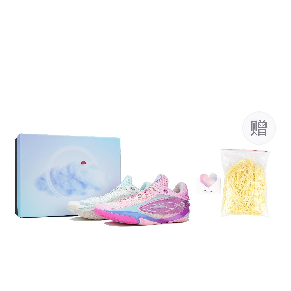 LiNing Wade 808 5 ULTRA Cushioning, Wear Resistant Low Top Ultra BOOM Technology Blue Basketball Shoes Men's Blue Pink