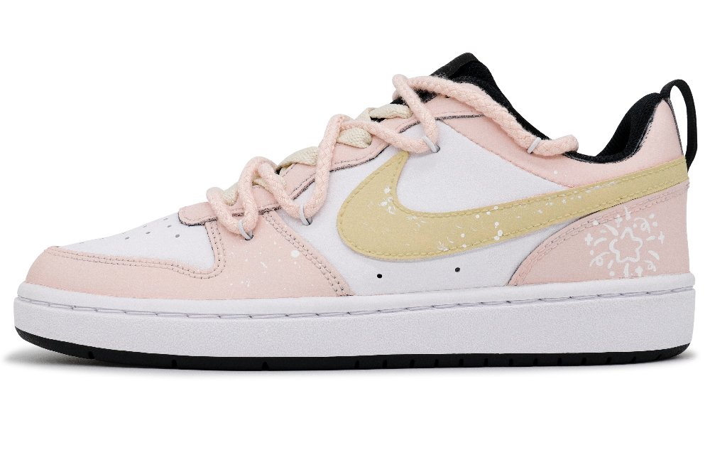 Nike Court Borough Happy Elf Non-slip Lightweight Low-Top Skateboard Shoes GS Pink