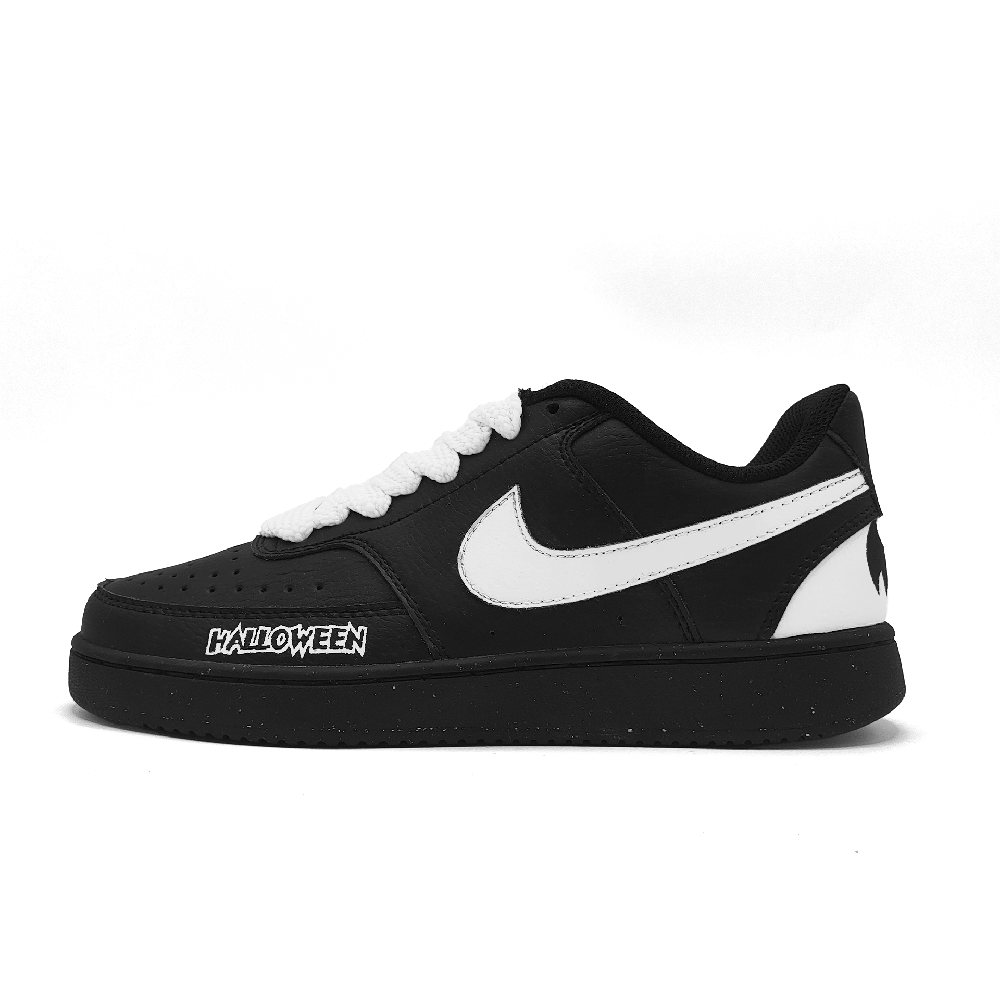 Nike Court Vision Low Little Bat Abrasion Resistant Low Top Skateboard Shoes Unisex Black