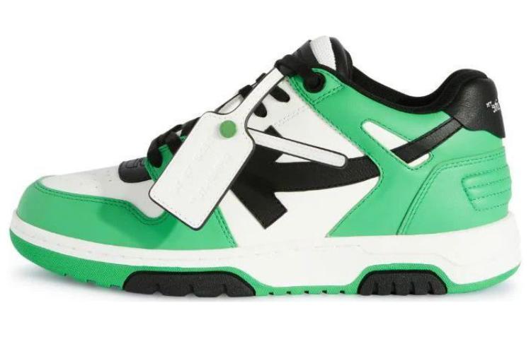 OFF WHITE Out Of Office 'OOO' Low Tops Green Black