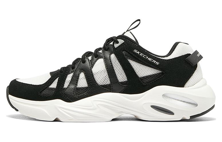 Skechers Stamina Airy Anti-Slip And Wear-Resistant Water-Resistant Low-Top Chunky Sneakers Men's White Black