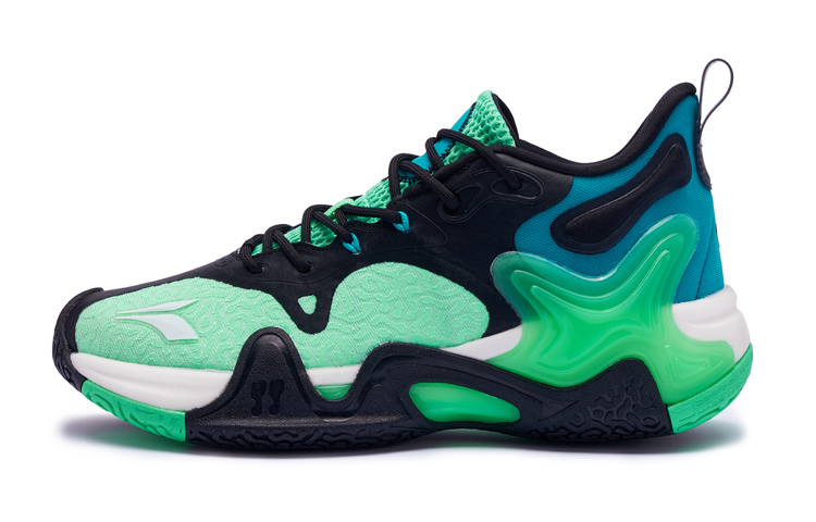 361° LAVA 2.0 Ignite On Touch Cushioning Wear-Resistant Low-Top Performance Basketball Shoes Men's Turquoise