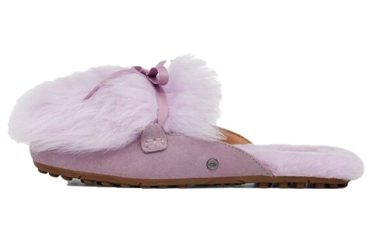 UGG Shaine Fluff Lightweight Cozy Flat Plush Slipper Pink Purple Women's