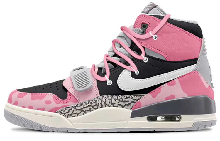 Jordan Legacy 312 High-Top Vintage Basketball Shoes Men's Pink Black