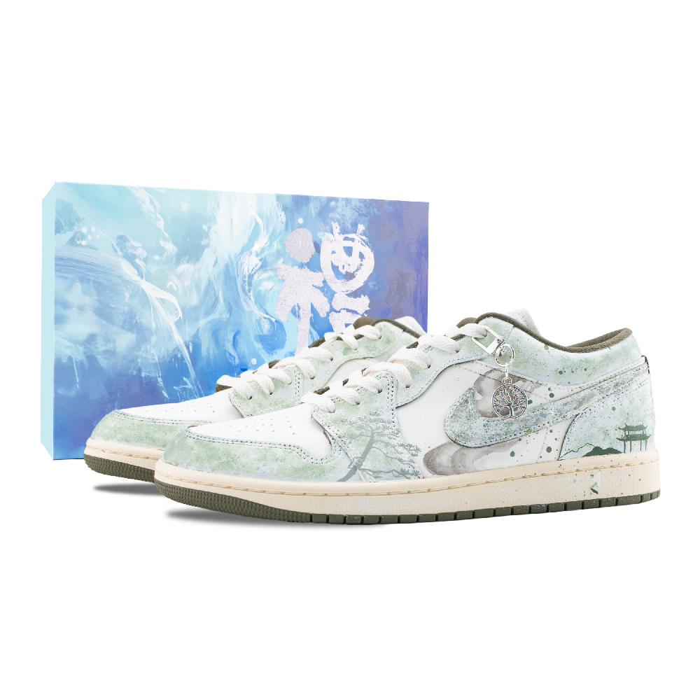 Jordan Air Jordan 1 Vintage Basketball Shoes Unisex Low Top Cyan