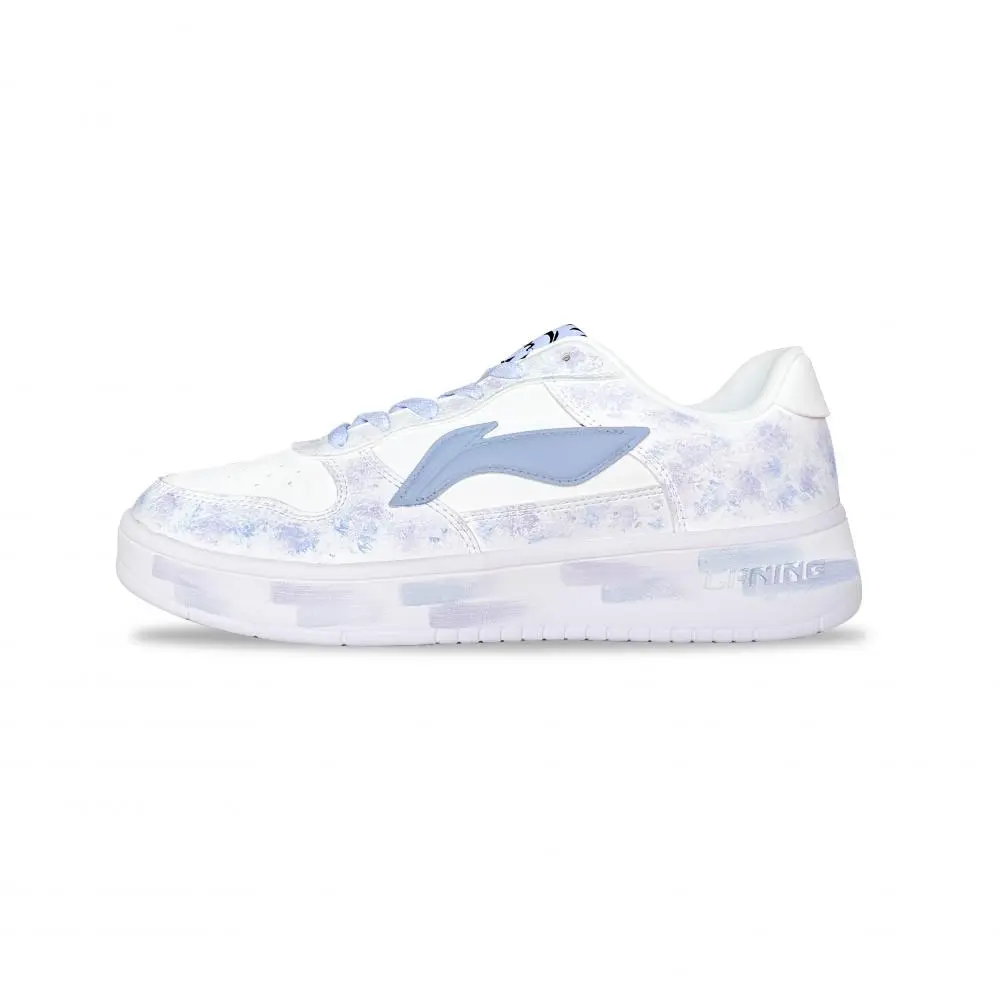 LiNing Pontoon Boats Coverage Slip Resistant And Abrasion Resistant Low top Skateboard Shoes Men's White