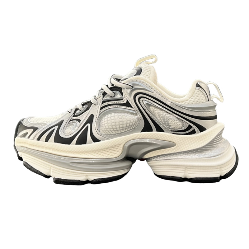 Anta Anti-Slip And Wear-Resistant Height Increasing Low-Top Chunky Sneakers Men's Beige Gray Black