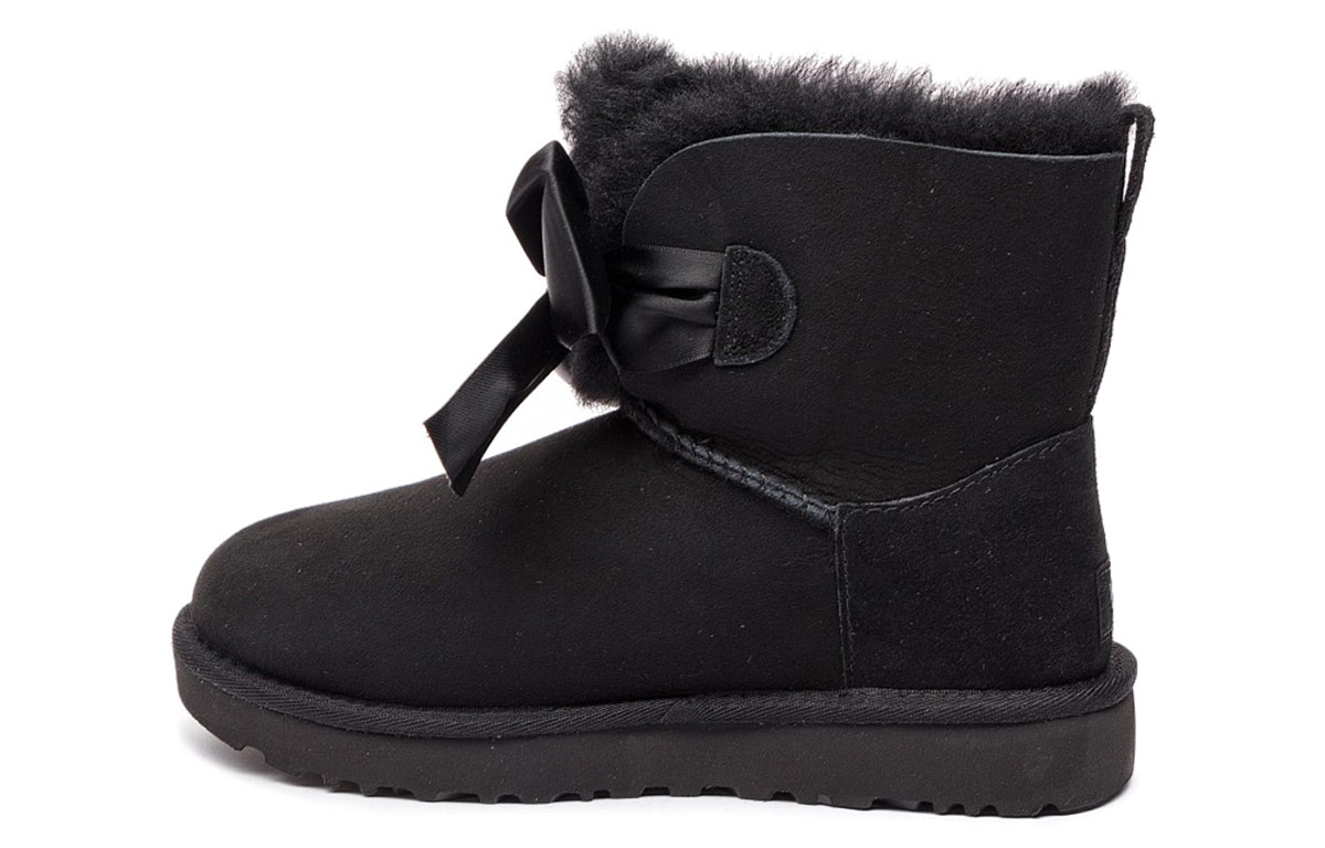 UGG Gita Bow Mini Fleece Lined Black Women's