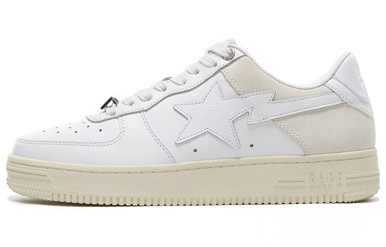 A BATHING APE STA Stylish Skateboarding Shoes Men's Cloud White