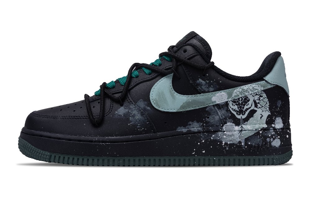 Nike Air Force 1 Skateboard Shoes Unisex Low-Top White/Black/Green