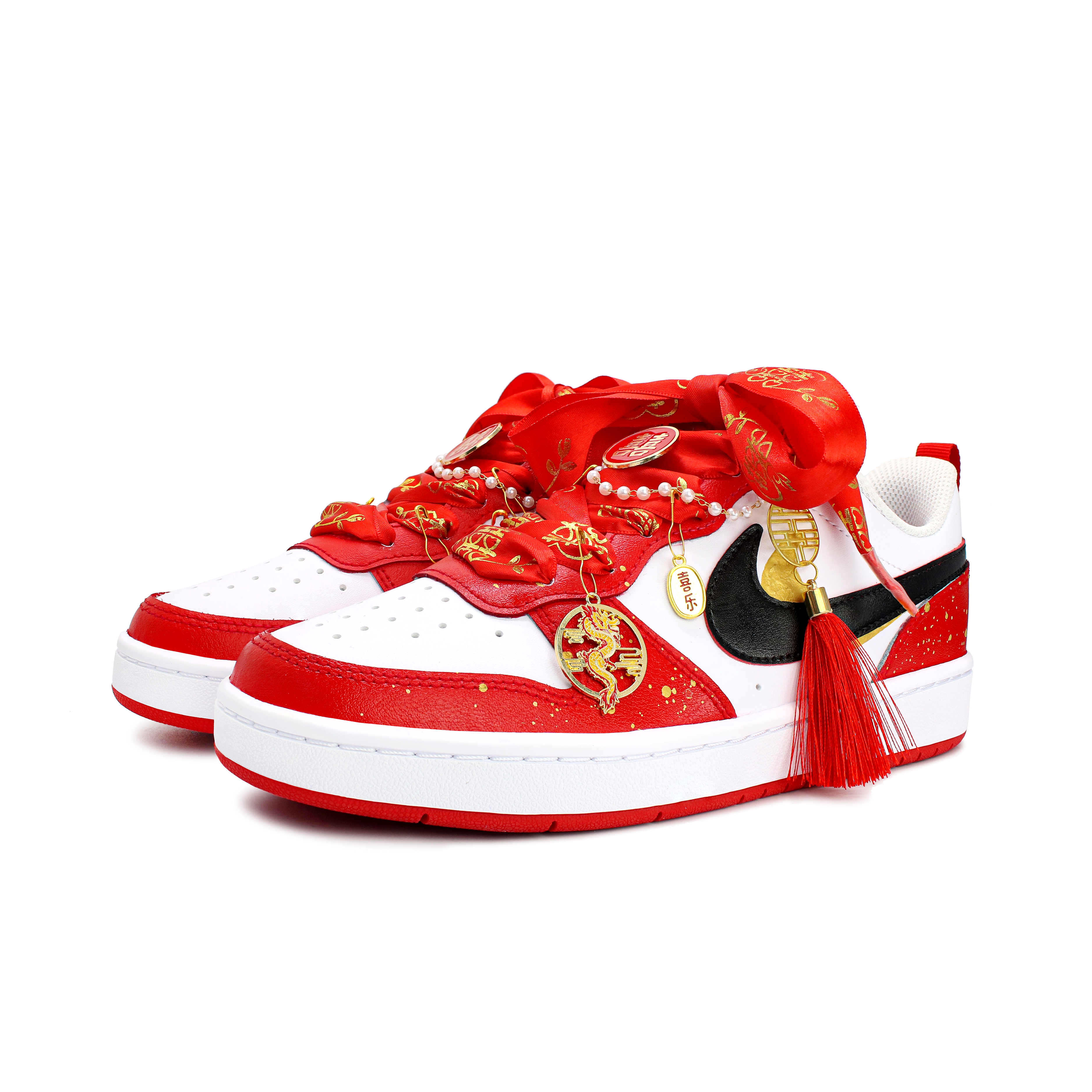 Nike Court Borough 2 Anti Slip Wear Resistant Low Top Skateboard Shoes Women's Red White купить в интернет-магазине Yoocart с быстрой доставкой по России.