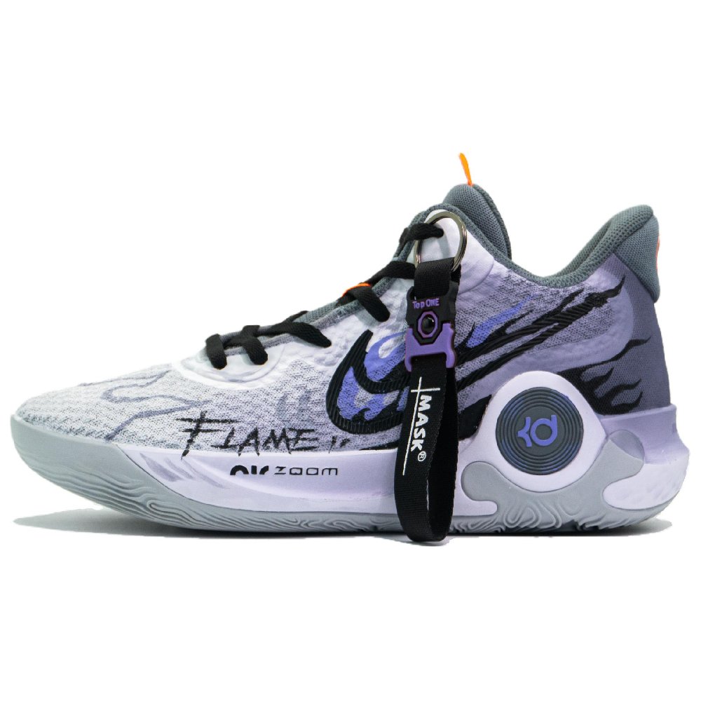 Nike KD Trey 5 Cushioning Wear-Resistant Mid-Top Vintage Basketball Shoes Unisex Purple