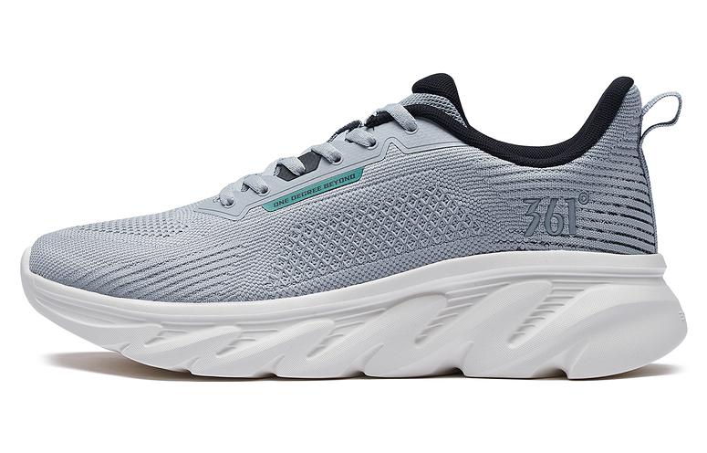 361° Anti-Slip And Wear-Resistant Breathable Low-Top Running Shoes Men's Gray Black