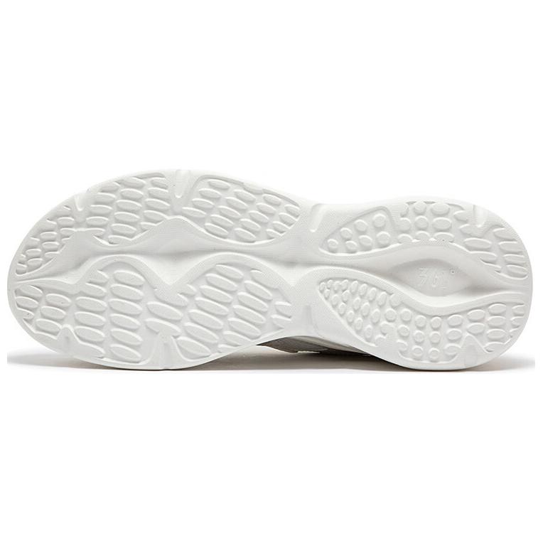 361° Cushioned Slip-Resistant Low-Top Casual Running Shoes Men's White Beige