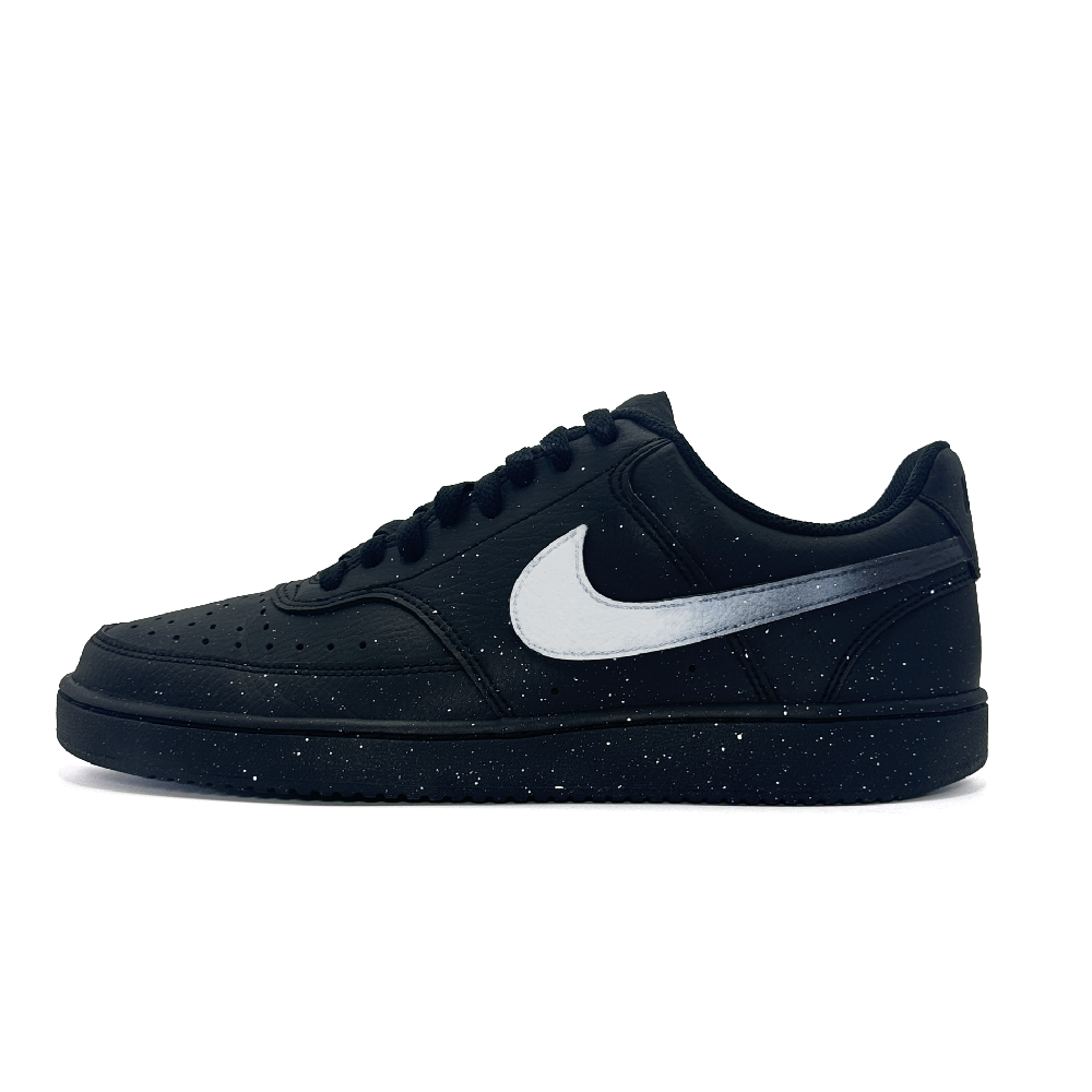 Nike Court Vision Low Anti-Slip Wear-Resistant Low-Top Skateboard Shoes Unisex Black White