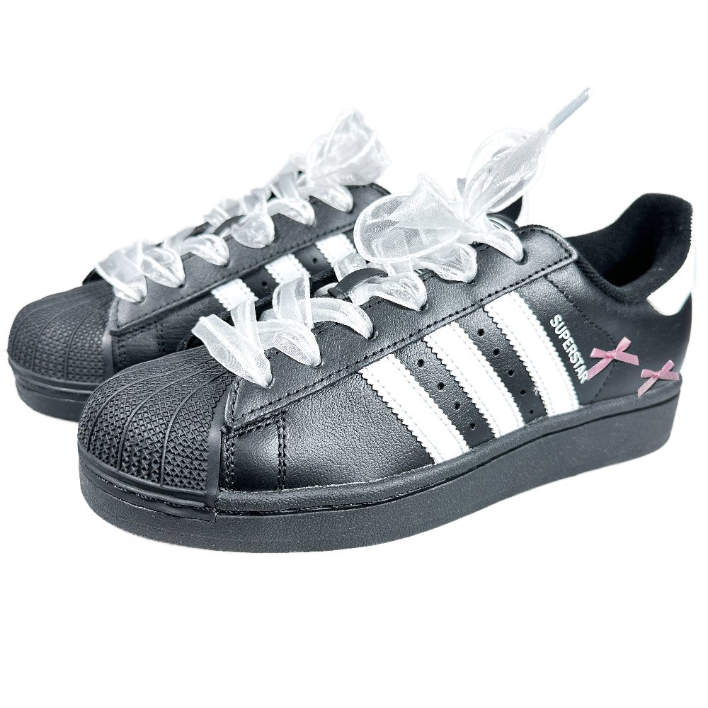 Adidas Originals Superstar 2 Anti Slip Wear Resistant Low Top Skateboard Shoes Women's Black