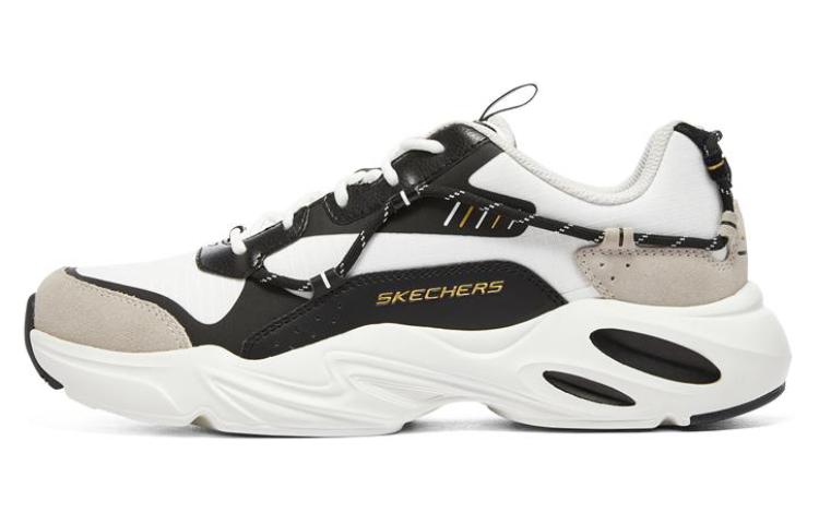 Skechers Stamina Airy Waffle Bear Low Top Chunky Sneakers Men's Black White Gray