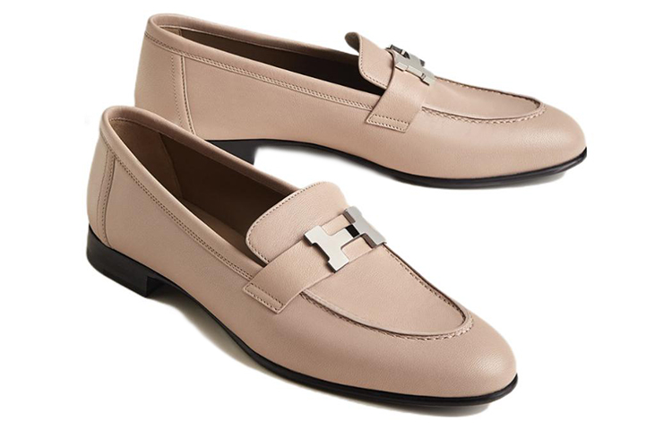 HERMES Paris Loafers Women's Beige