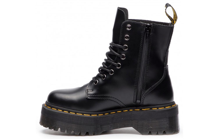 Dr. Martens Jadon Platform Boots Black Smooth Leather Women's