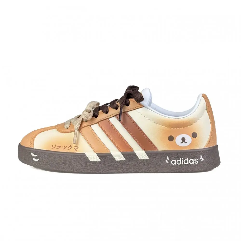 Adidas Vl Court Classic Moku, Bear Puffy Abrasion Resistant Low top Skateboard Shoes Unisex Beige Brown