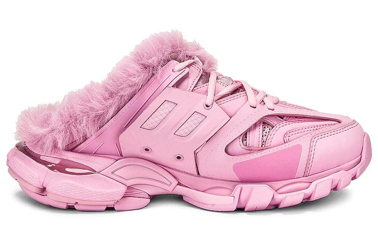 Balenciaga Track Mule Pink Faux Fur Women's купить в интернет-магазине Yoocart с быстрой доставкой по России.