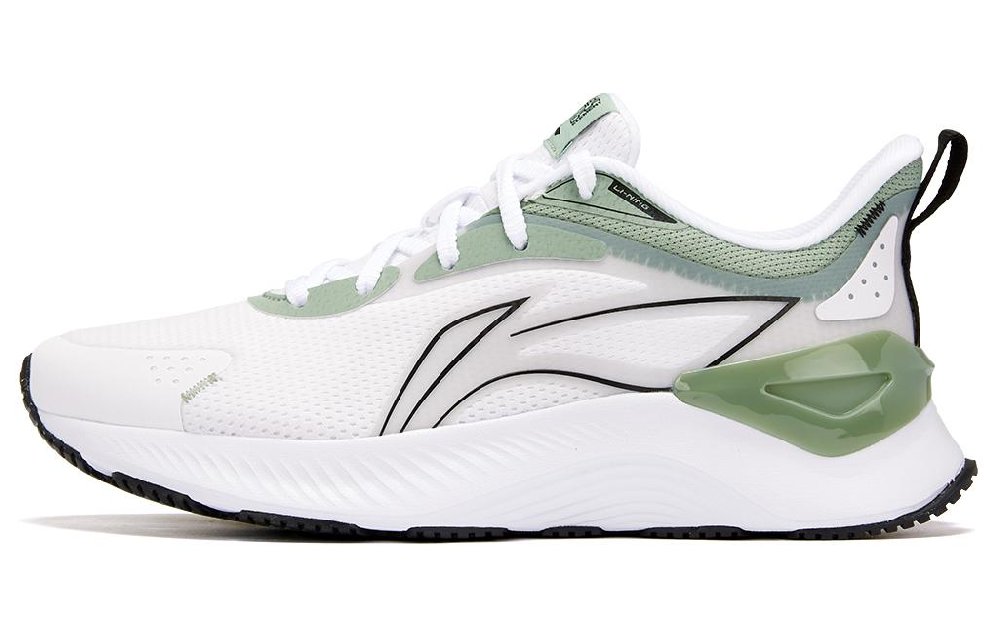 LiNing YueYing 3.0 Cushioning Abrasion Resistant Breathable Low Top Running Shoes Women's White Green