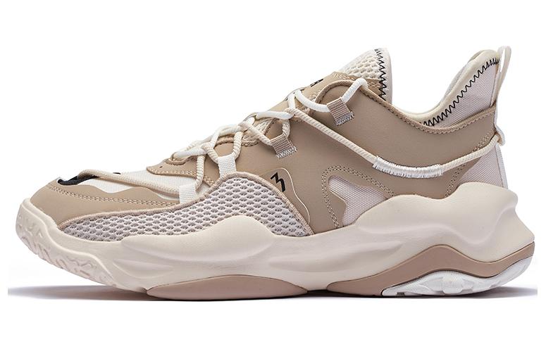 361° Cushioning Anti-Slip And Wear-Resistant Low-Top Basketball Shoes Men's Brown Beige