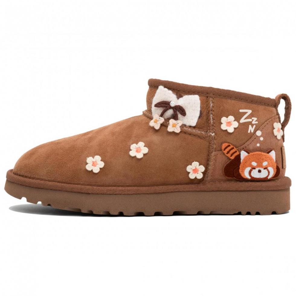 UGG CLASSIC ULTRA MINI Playful Elegance Effortless Style Short Snow Boots Women's Chestnut