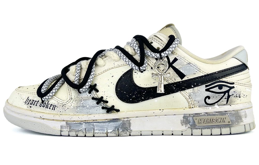 Nike Dunk Low-Top Skateboard Shoes GS Beige