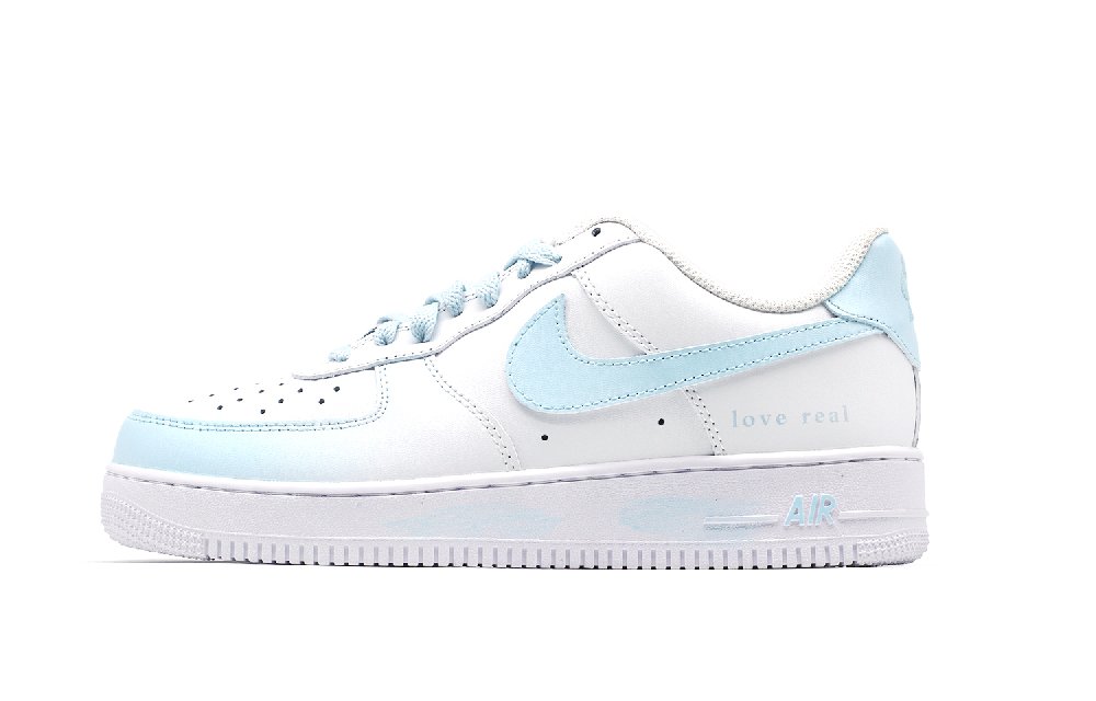 Nike Air Force 1 Skateboard Shoes Women's Low-Top White/Blue