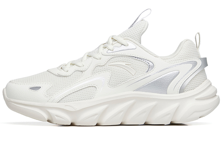 Anta Running Collection Wear-Resistant Low-Top Running Shoes Women's White Silver