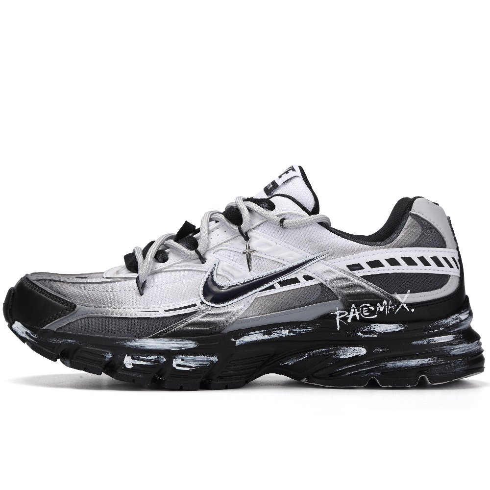 Nike Initiator Slip Resistant Low Top Casual City Commute Running Shoes Men's Black White Gray