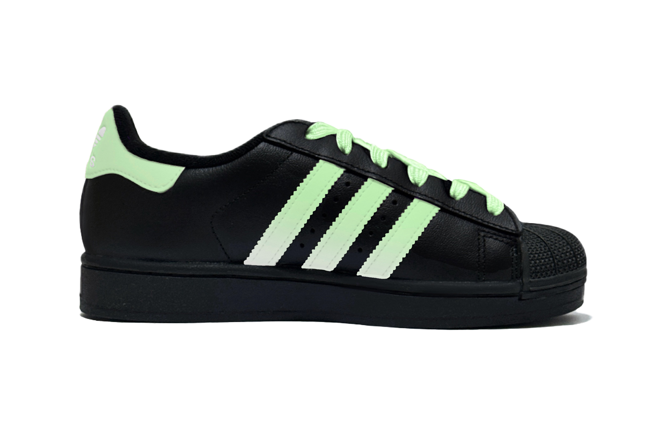 Adidas Originals SUPERSTAR Green, Bubbles Shell Head Abrasion Resistant Low top Skateboard Shoes Women's