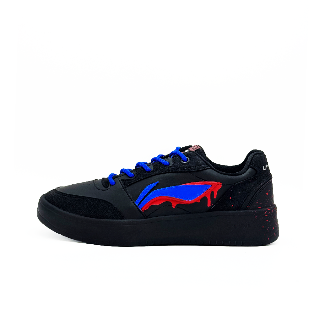 LiNing Yuanbao V3 Abrasion Resistant Shock Absorbers Low Top Skateboard Shoes Men's Blue Red