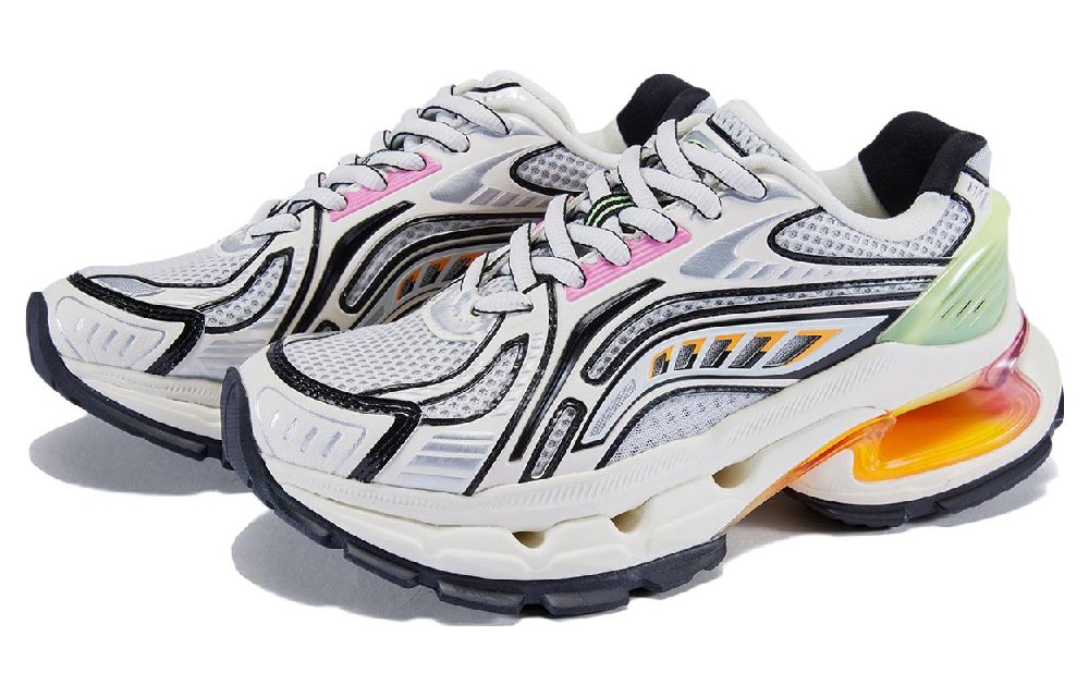 LiNing Furious Rider BOW Cushioning Wear-Resistant Low-Top Casual Shoes Women's Candy Gray