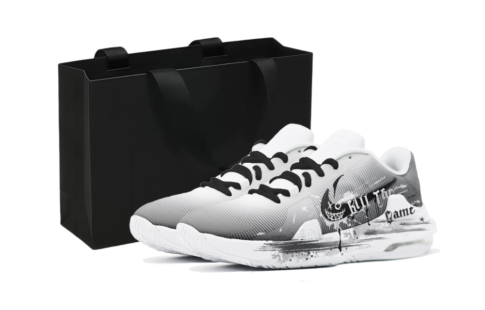 Nike Air Max Impact 4 Cushioning, Wear Resistant Low top Basketball Shoes Men's Black White