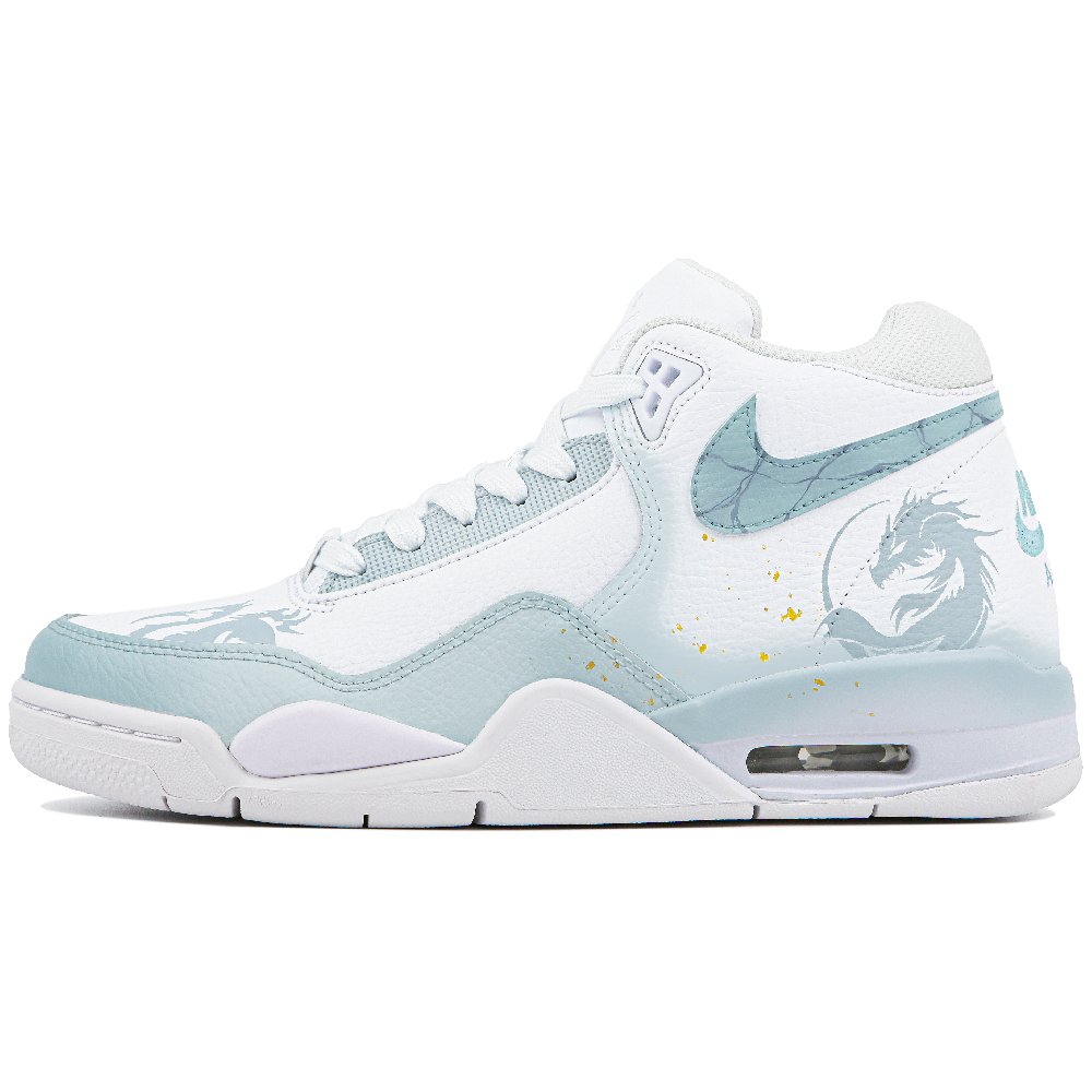 Nike Flight Legacy Mid-Top Vintage Basketball Shoes Unisex White Green