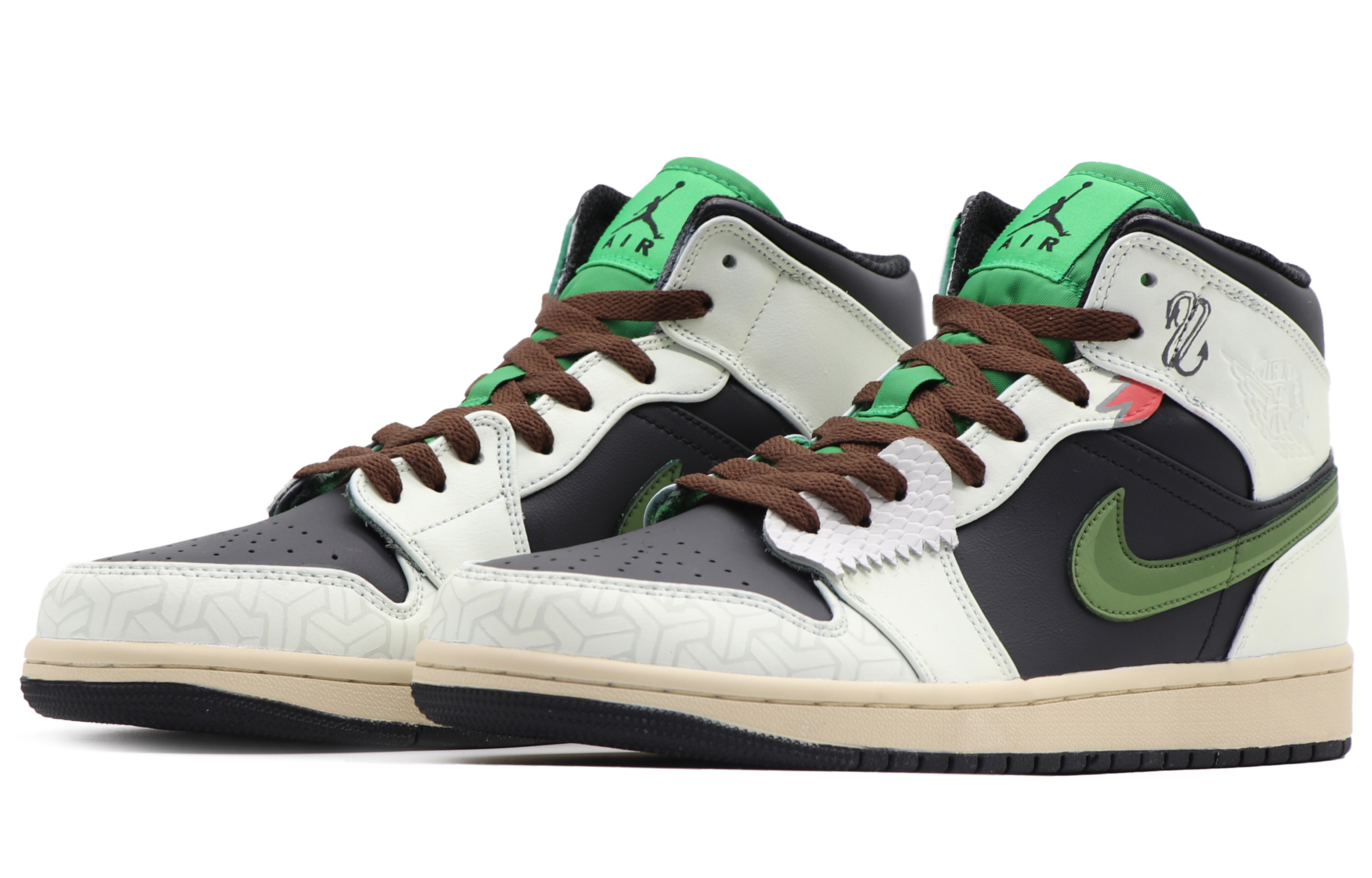 Jordan Air Jordan 1 High Top Vintage Basketball Shoes Men's Black Green купить в интернет-магазине Yoocart с быстрой доставкой по России.