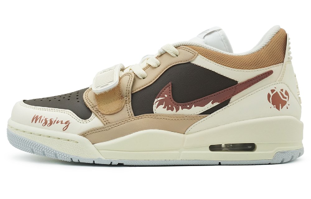 Jordan Legacy 312 Slip-Resistant Cushioning Low-Top Vintage Basketball Shoes Men's Khaki