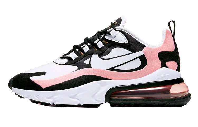 Nike Air Max 270 React Black White Bleached Coral Women's