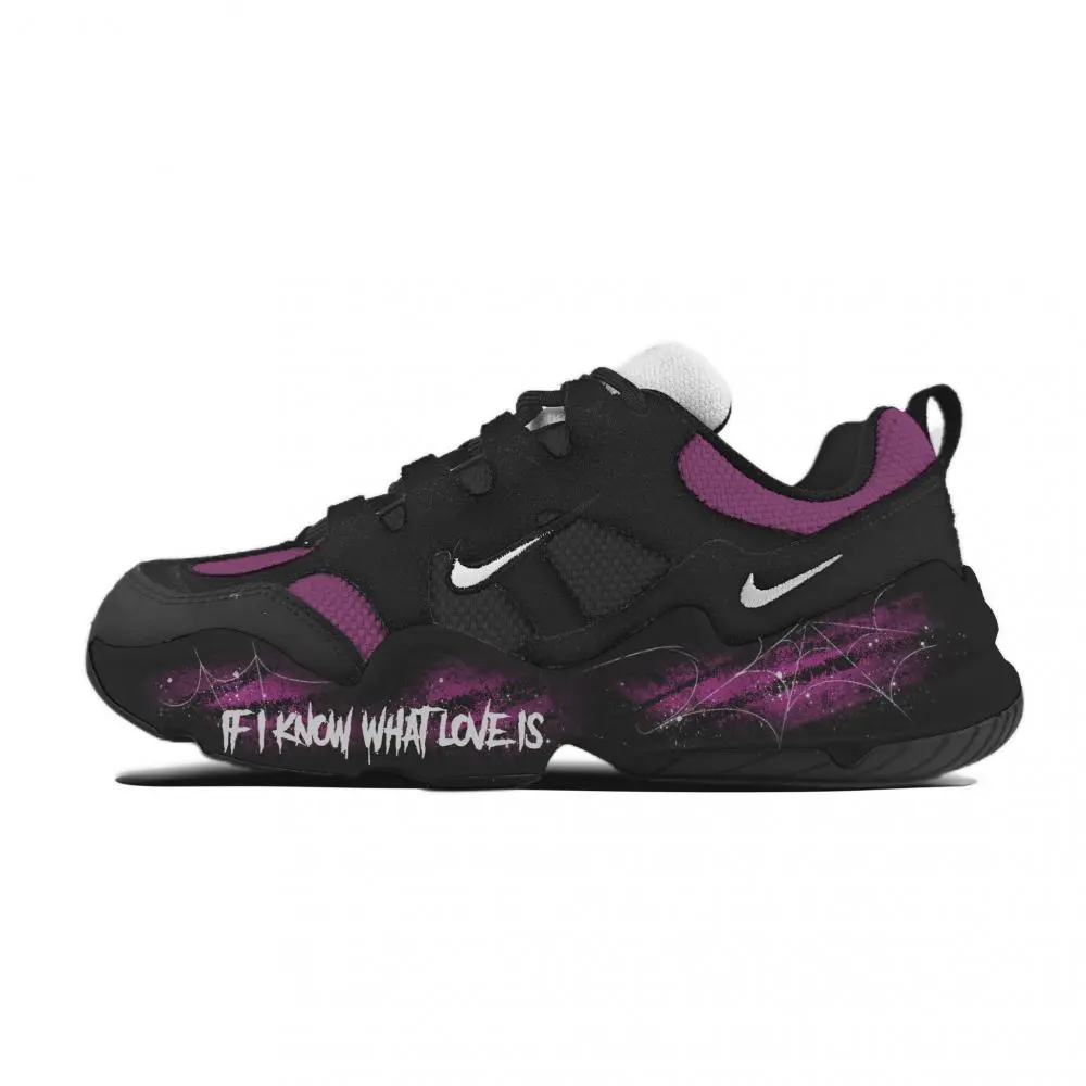 Nike Tech Hera Purple Ink Double Hook Cushioning Abrasion Resistant Lightweight Low top Casual Shoes Unisex