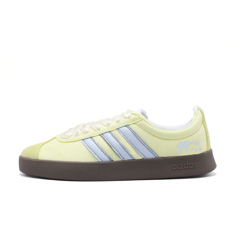 Adidas Vl Court Classic Summer Sweetheart Abrasion Resistant Low Top Skateboard Shoes Women's Sky Blue