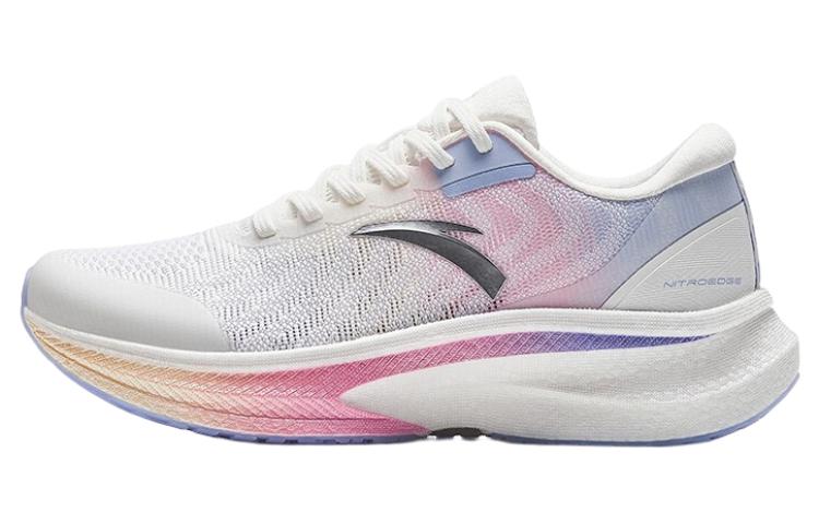 Anta Champion Series Anti-Slip Wear-Resistant Low-Top Running Shoes Women's White Blue Pink