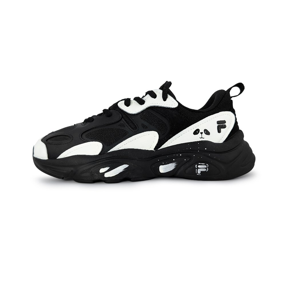 FILA Mars 2 Panda Abrasion Resistant Low Top Casual Shoes Unisex Black Beige