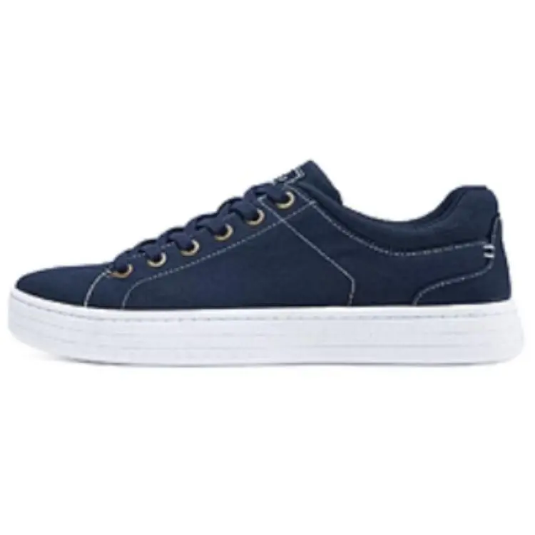 Skechers Bob's Wear resistant And Lightweight Low top Canvas Shoes Men's Blue