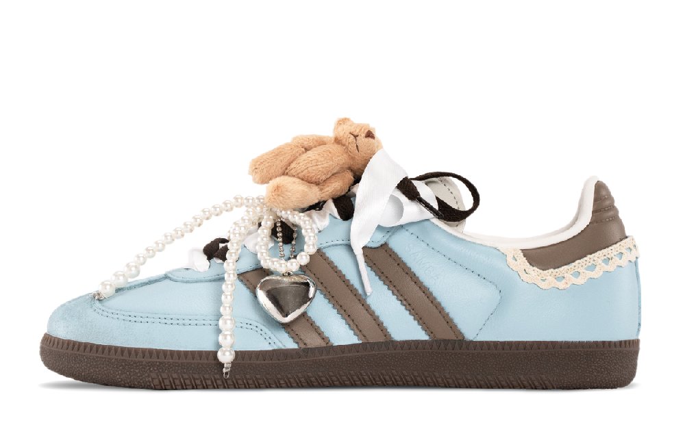 Adidas Originals SAMBA OG Lightweight And Breathable Low Top Skateboard Shoes Women's Blue Brown